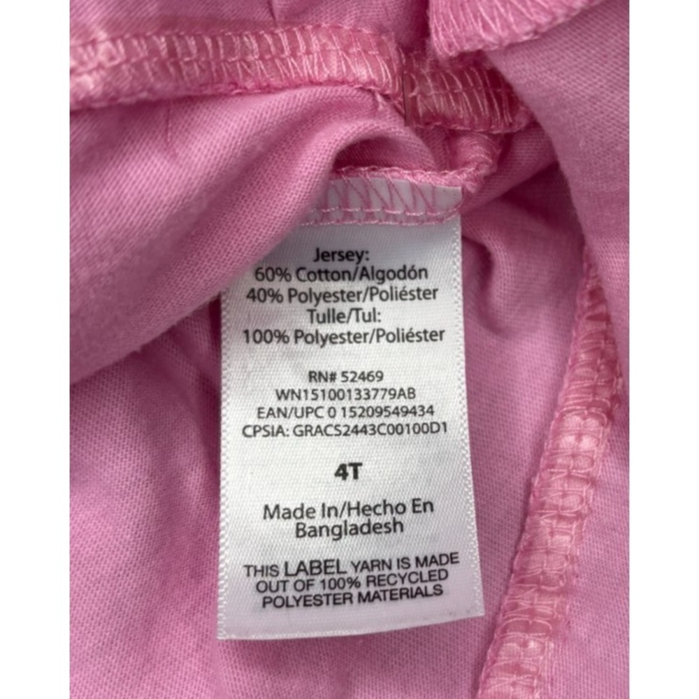 Children's Place Girls Red Pink Long Sleeve Dress Skirt Sequin Size 4T Holiday - Picture 6 of 6